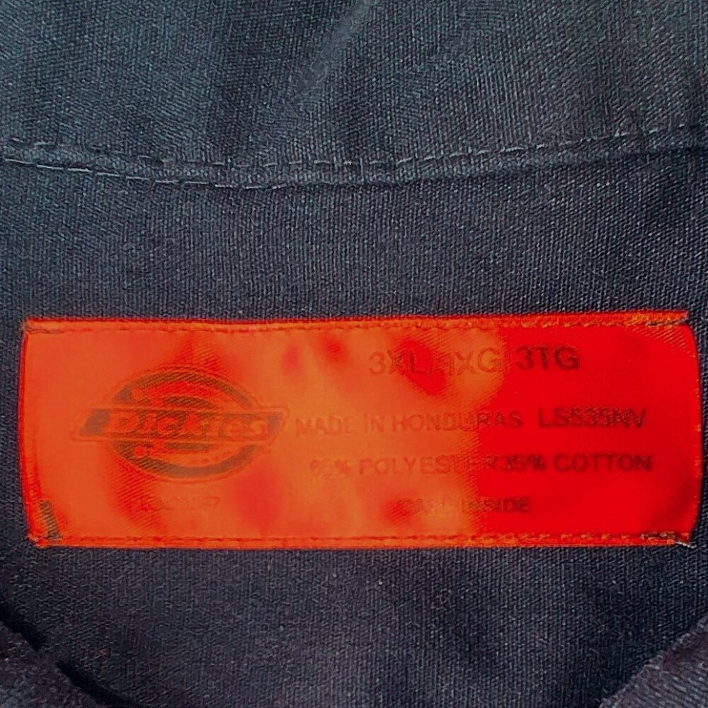 Dickies Green Flash Brewing Work Wear Shirt Blue Short Sleeve Button Front 3XL - Picture 6 of 10